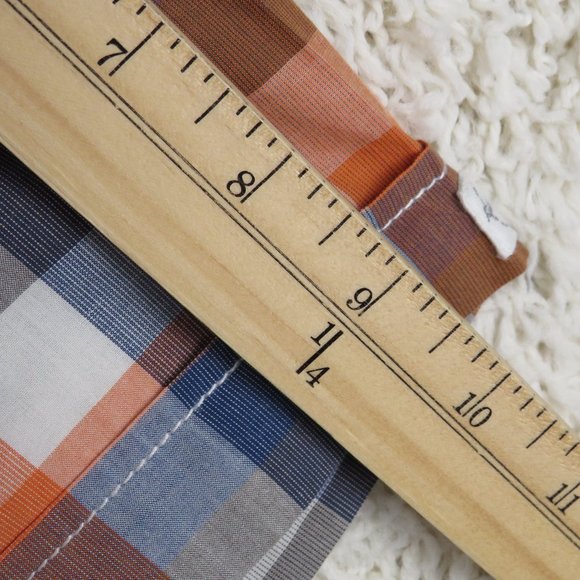 PROJEK* Men's Short‎ Sleeve Button Down Curved Hem Chest Pocket Shirt~ Size XL - Picture 13 of 14